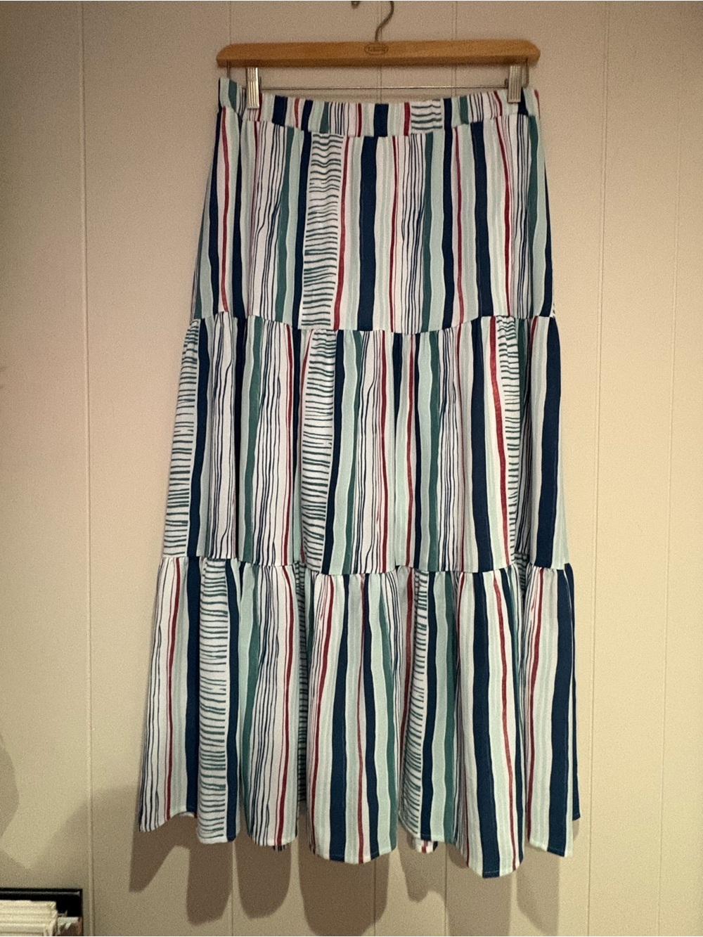 Lane Bryant multi color print maxi skirt 1X 14 16